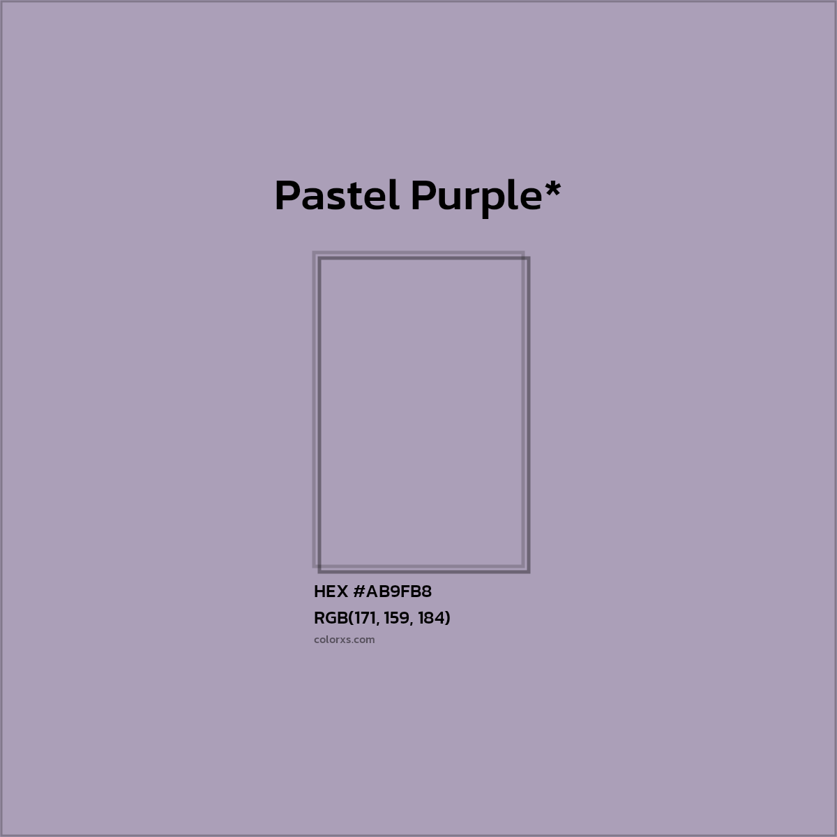 HEX #AB9FB8 Color Name, Color Code, Palettes, Similar Paints, Images