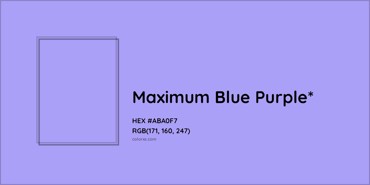 HEX #ABA0F7 Color Name, Color Code, Palettes, Similar Paints, Images
