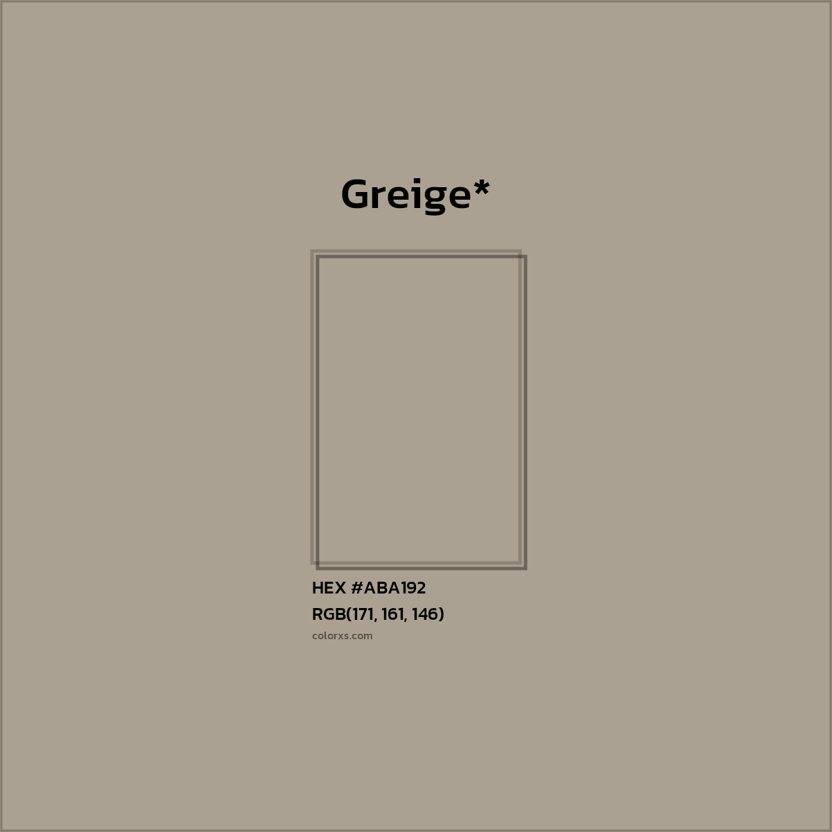 HEX #ABA192 Color Name, Color Code, Palettes, Similar Paints, Images