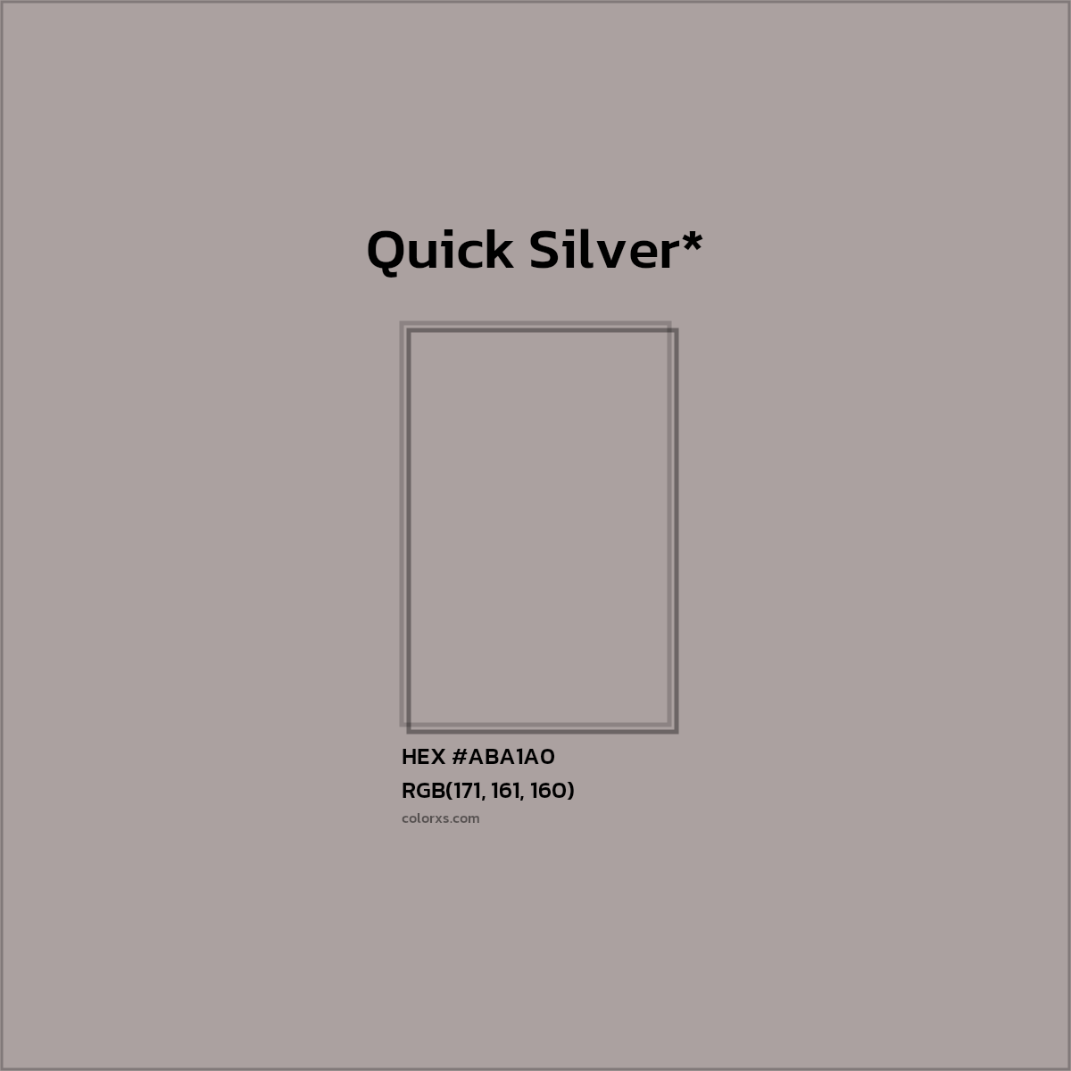 HEX #ABA1A0 Color Name, Color Code, Palettes, Similar Paints, Images