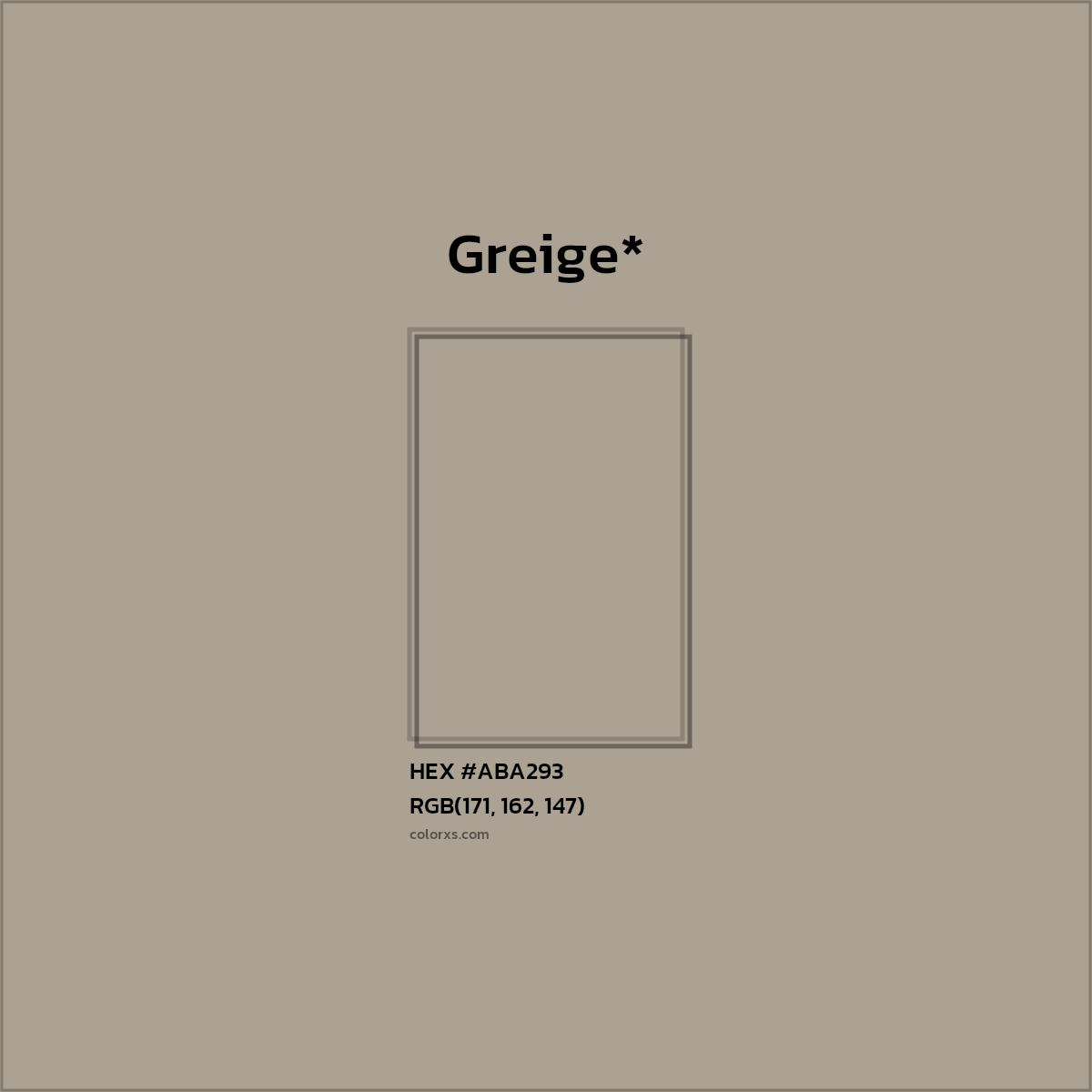 HEX #ABA293 Color Name, Color Code, Palettes, Similar Paints, Images