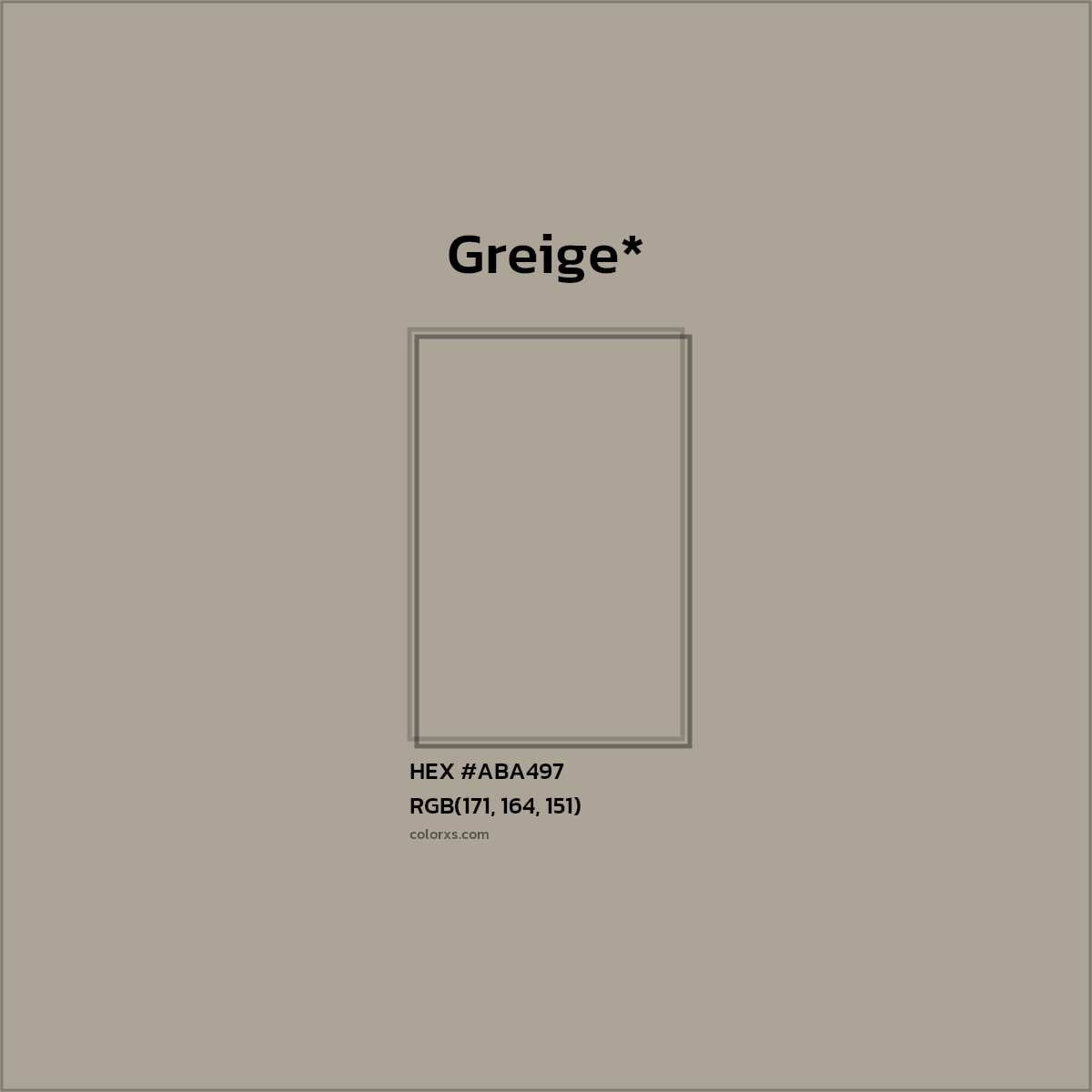 HEX #ABA497 Color Name, Color Code, Palettes, Similar Paints, Images