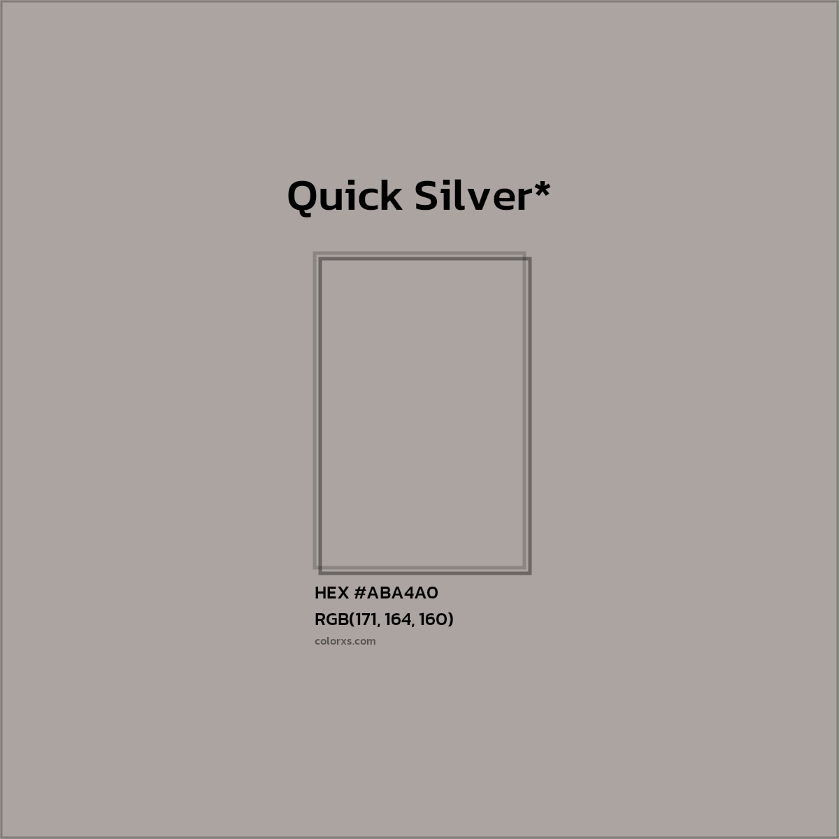 HEX #ABA4A0 Color Name, Color Code, Palettes, Similar Paints, Images