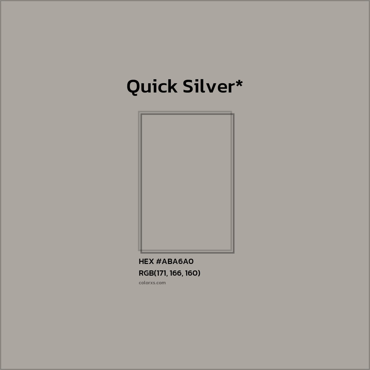 HEX #ABA6A0 Color Name, Color Code, Palettes, Similar Paints, Images