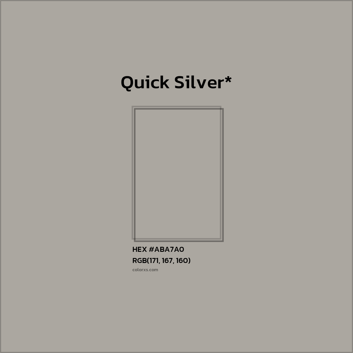 HEX #ABA7A0 Color Name, Color Code, Palettes, Similar Paints, Images