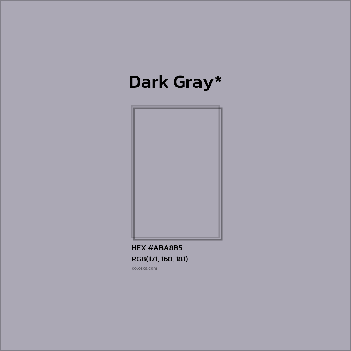 HEX #ABA8B5 Color Name, Color Code, Palettes, Similar Paints, Images