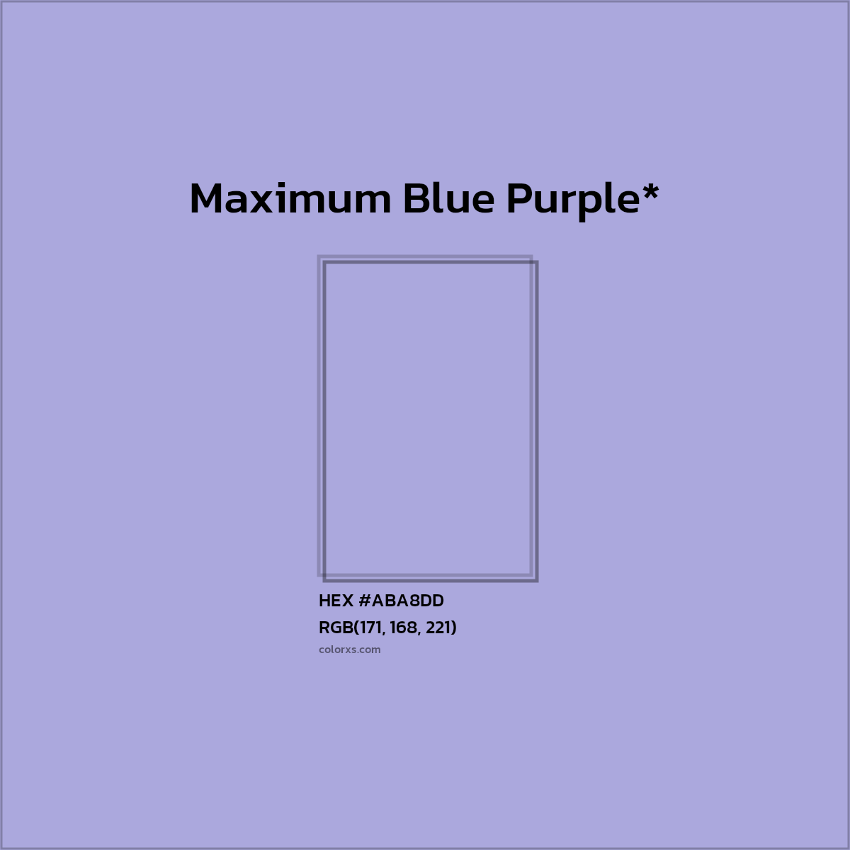 HEX #ABA8DD Color Name, Color Code, Palettes, Similar Paints, Images