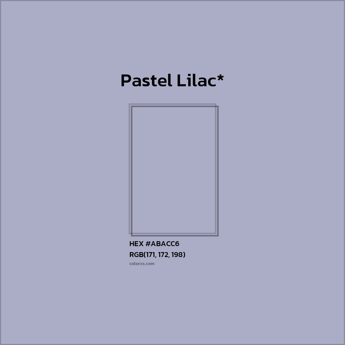 HEX #ABACC6 Color Name, Color Code, Palettes, Similar Paints, Images