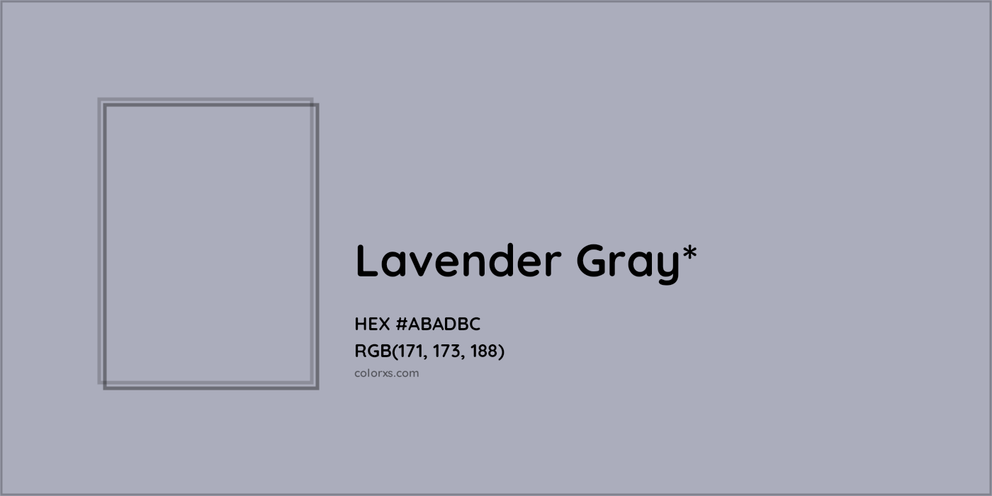 HEX #ABADBC Color Name, Color Code, Palettes, Similar Paints, Images