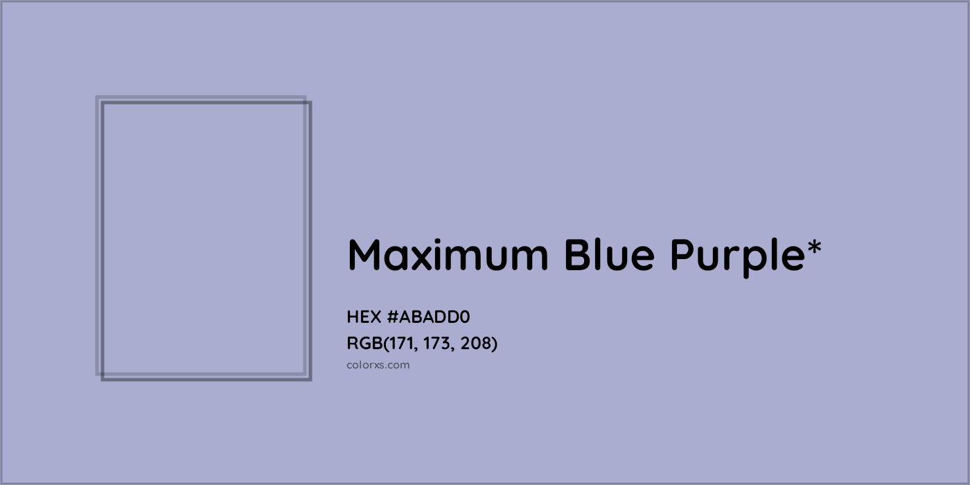 HEX #ABADD0 Color Name, Color Code, Palettes, Similar Paints, Images