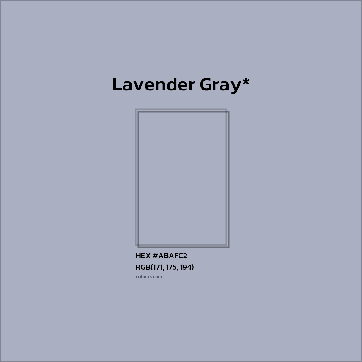 HEX #ABAFC2 Color Name, Color Code, Palettes, Similar Paints, Images