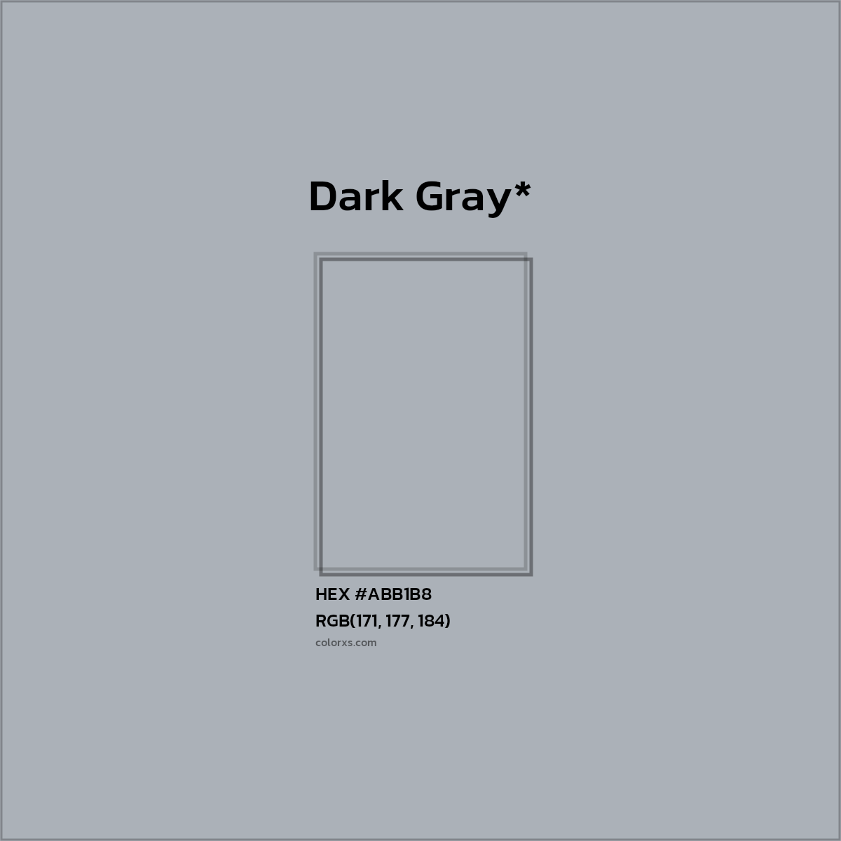 HEX #ABB1B8 Color Name, Color Code, Palettes, Similar Paints, Images