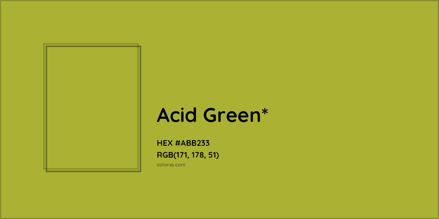 HEX #ABB233 Color Name, Color Code, Palettes, Similar Paints, Images