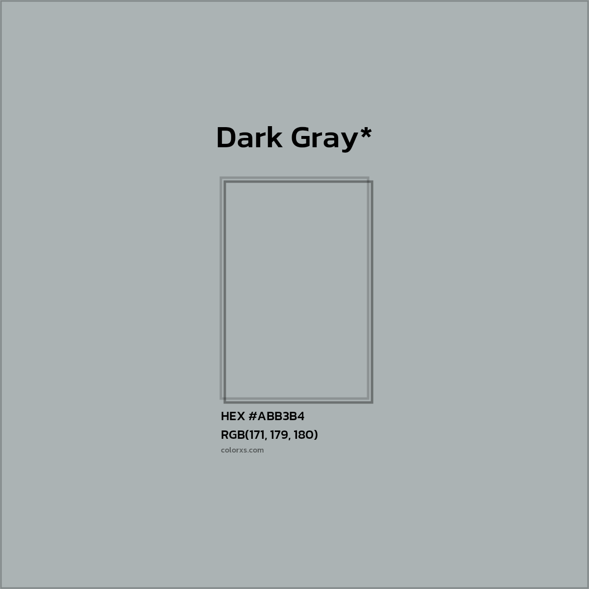 HEX #ABB3B4 Color Name, Color Code, Palettes, Similar Paints, Images