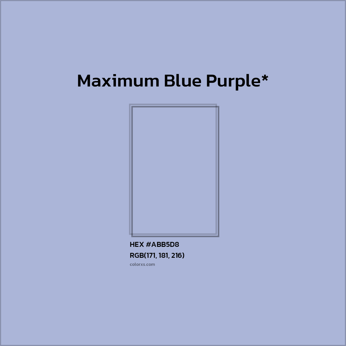 HEX #ABB5D8 Color Name, Color Code, Palettes, Similar Paints, Images