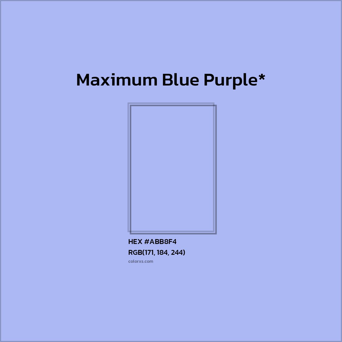 HEX #ABB8F4 Color Name, Color Code, Palettes, Similar Paints, Images