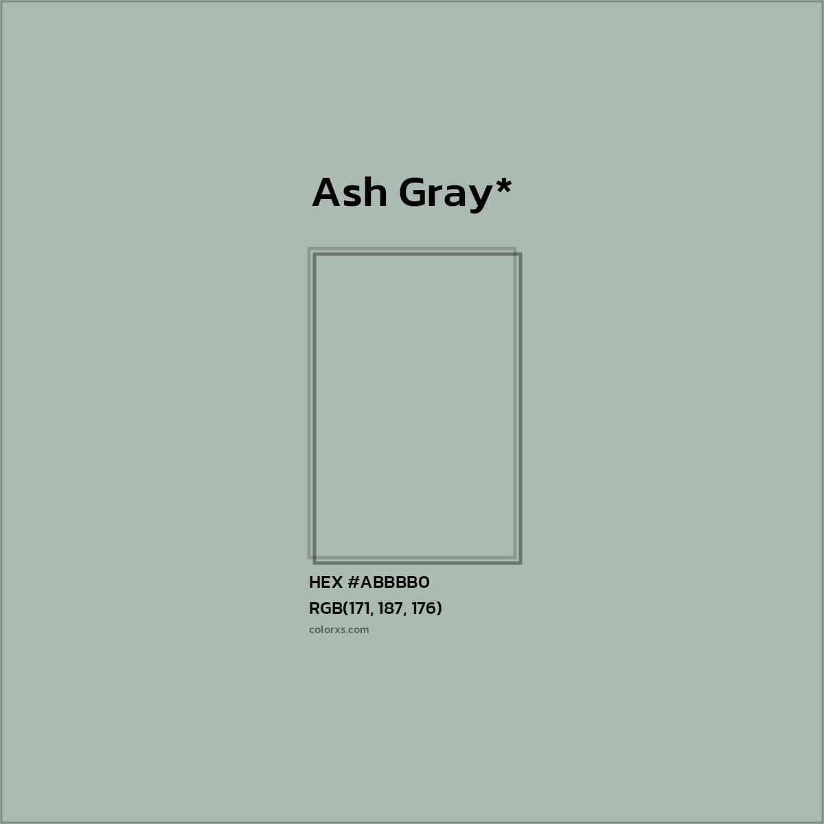 HEX #ABBBB0 Color Name, Color Code, Palettes, Similar Paints, Images