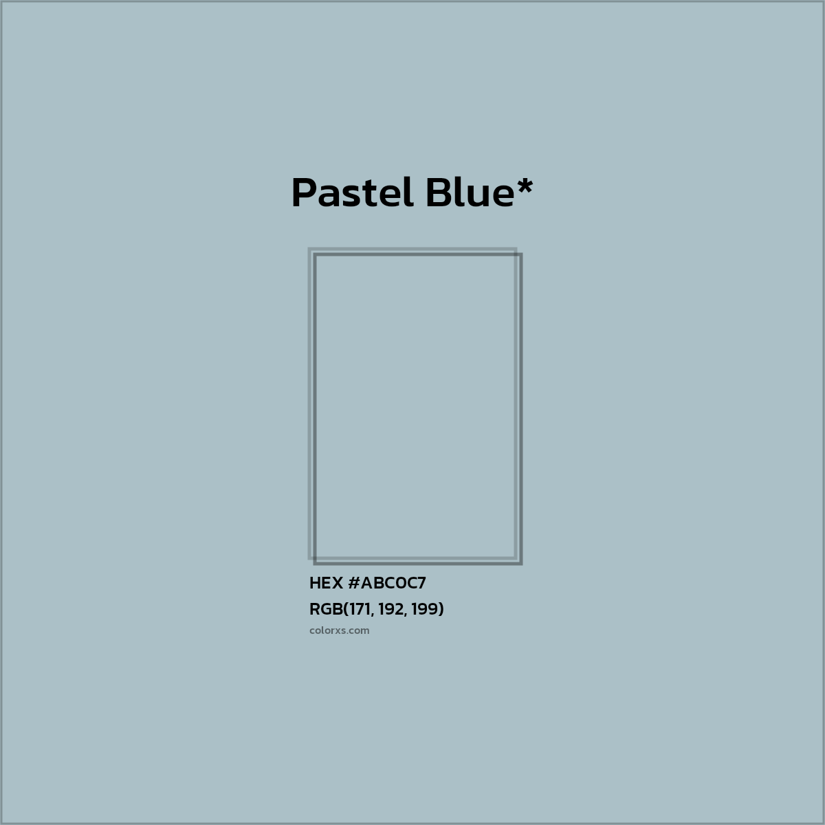 HEX #ABC0C7 Color Name, Color Code, Palettes, Similar Paints, Images