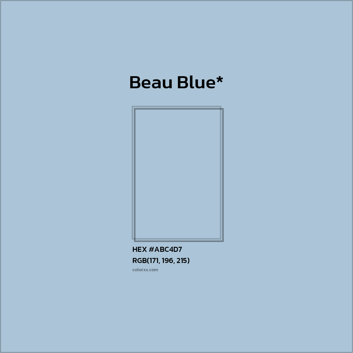 HEX #ABC4D7 Color Name, Color Code, Palettes, Similar Paints, Images