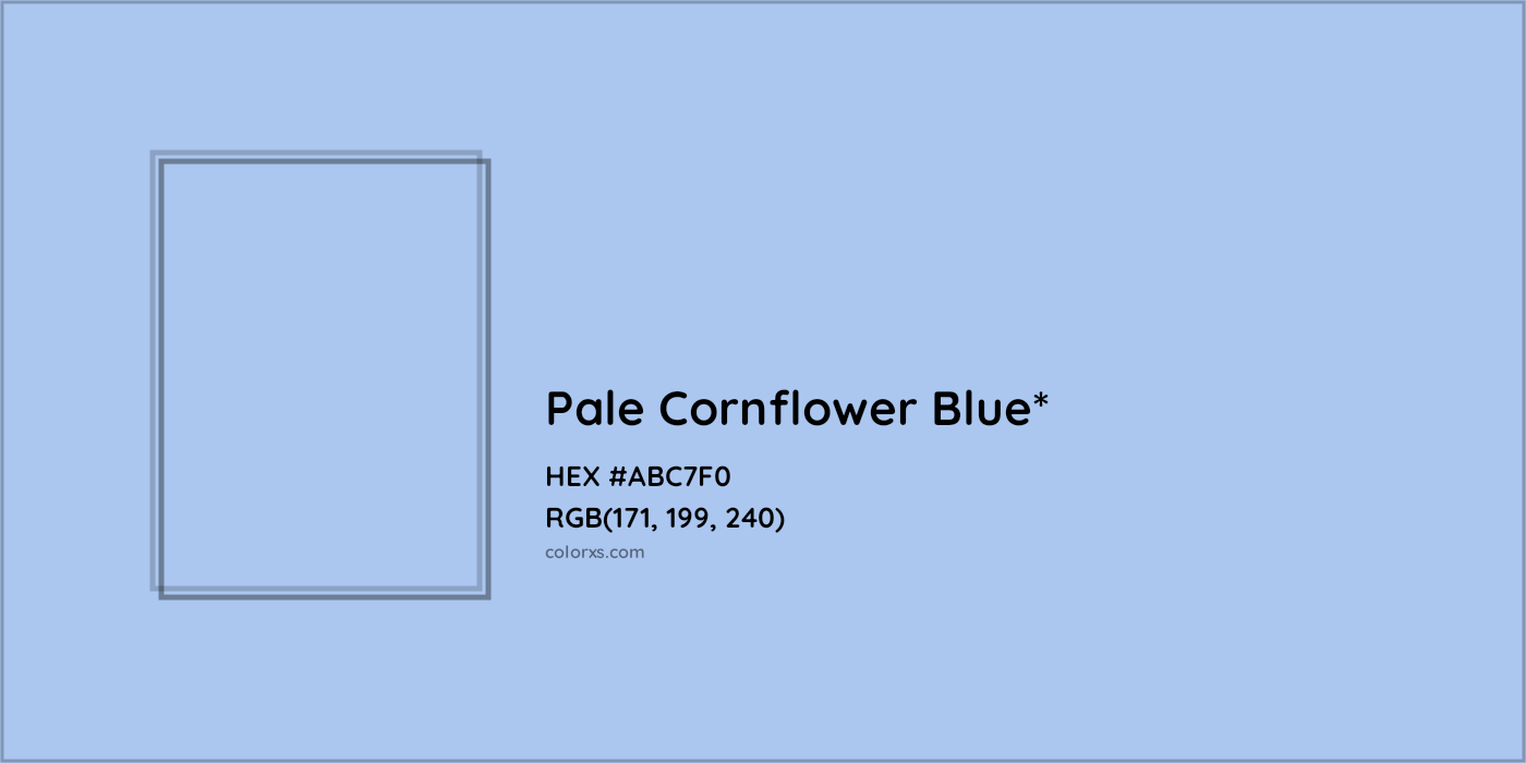 HEX #ABC7F0 Color Name, Color Code, Palettes, Similar Paints, Images