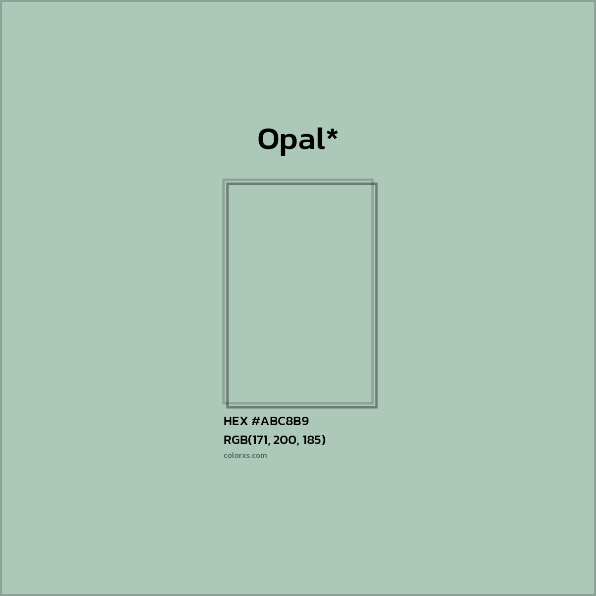 HEX #ABC8B9 Color Name, Color Code, Palettes, Similar Paints, Images