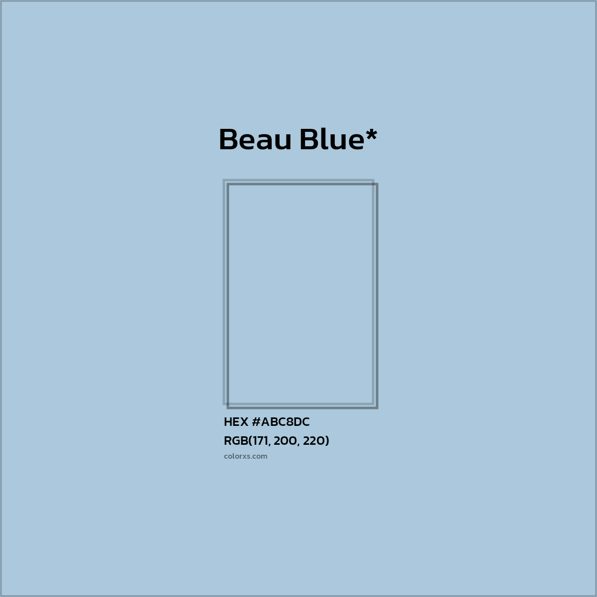 HEX #ABC8DC Color Name, Color Code, Palettes, Similar Paints, Images