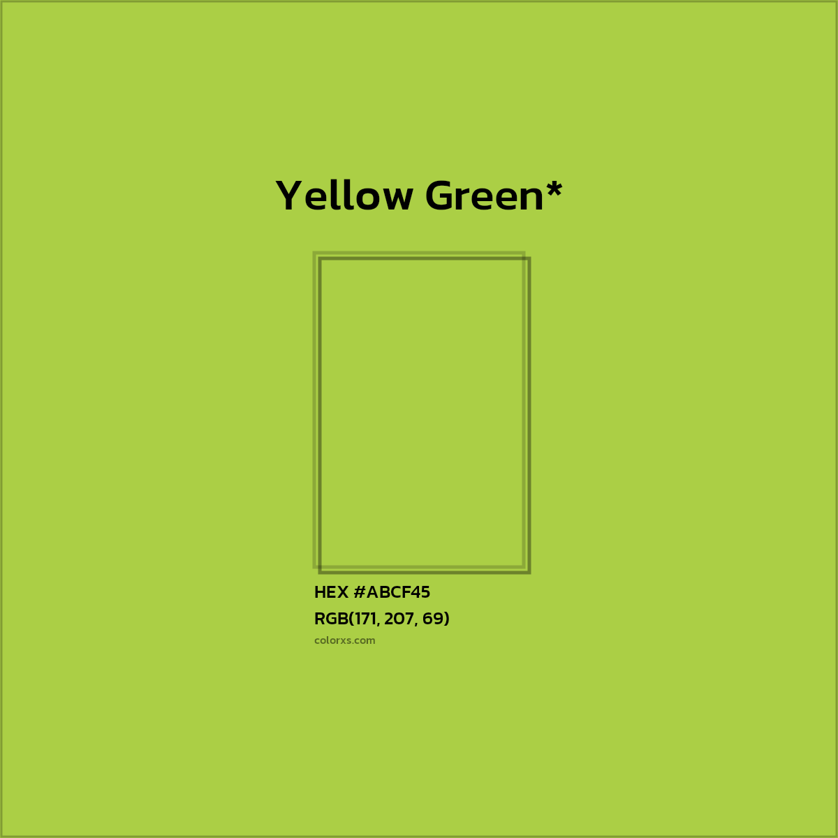 HEX #ABCF45 Color Name, Color Code, Palettes, Similar Paints, Images