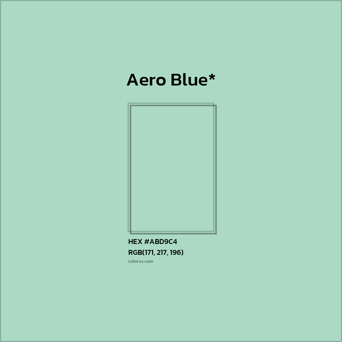 HEX #ABD9C4 Color Name, Color Code, Palettes, Similar Paints, Images