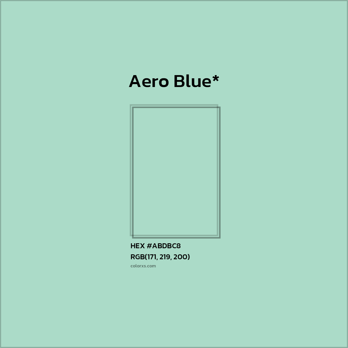 HEX #ABDBC8 Color Name, Color Code, Palettes, Similar Paints, Images