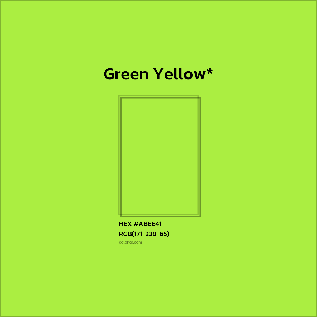 HEX #ABEE41 Color Name, Color Code, Palettes, Similar Paints, Images