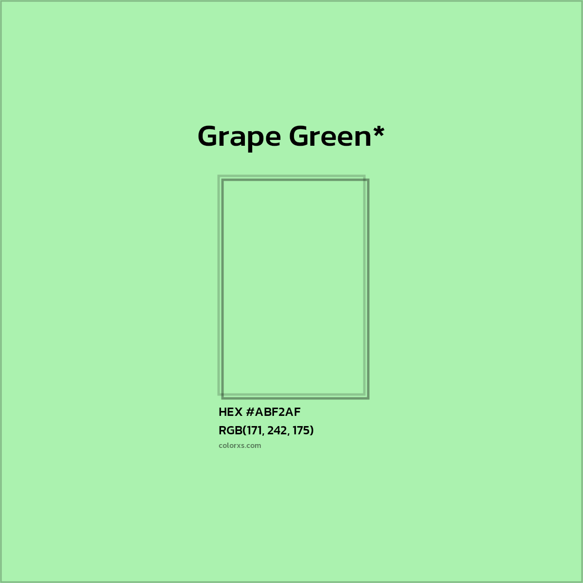 HEX #ABF2AF Color Name, Color Code, Palettes, Similar Paints, Images