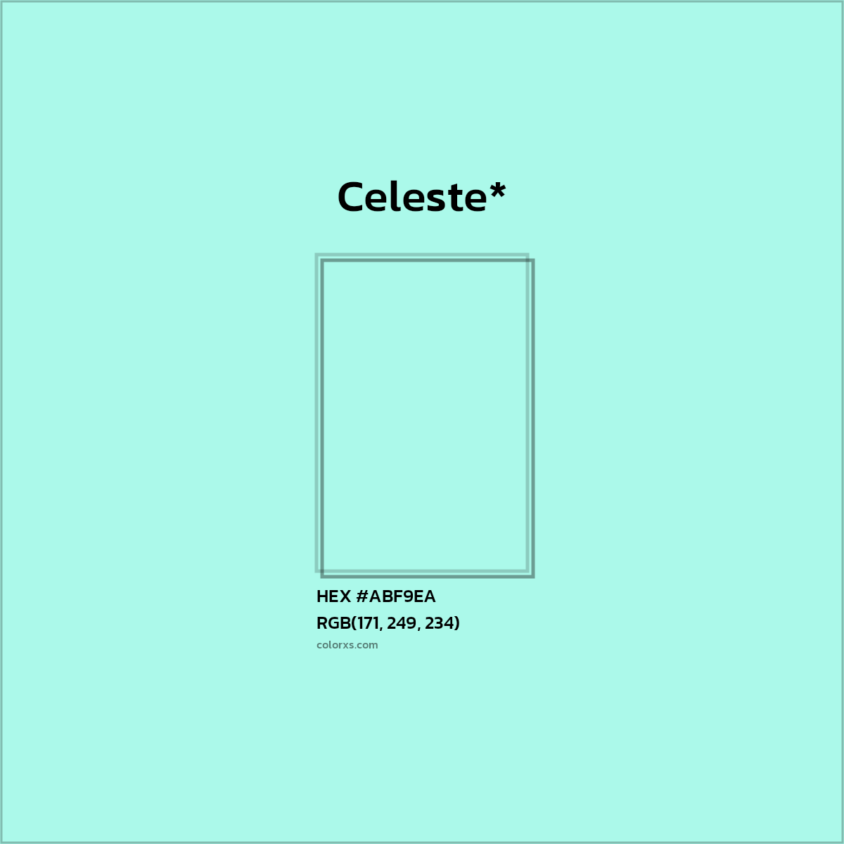 HEX #ABF9EA Color Name, Color Code, Palettes, Similar Paints, Images