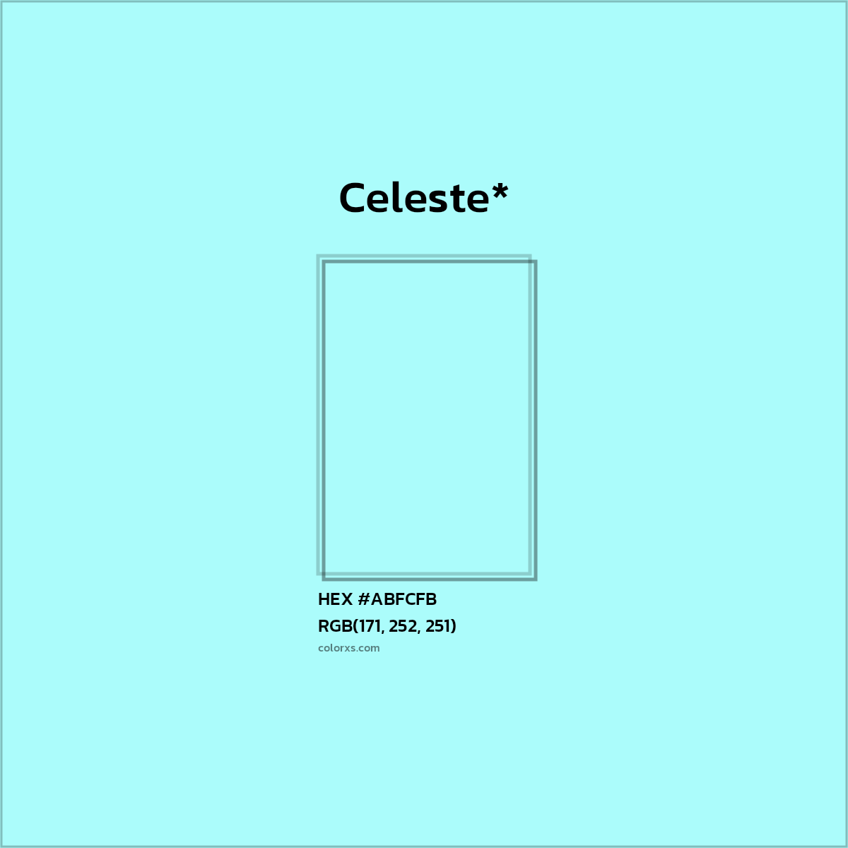 HEX #ABFCFB Color Name, Color Code, Palettes, Similar Paints, Images