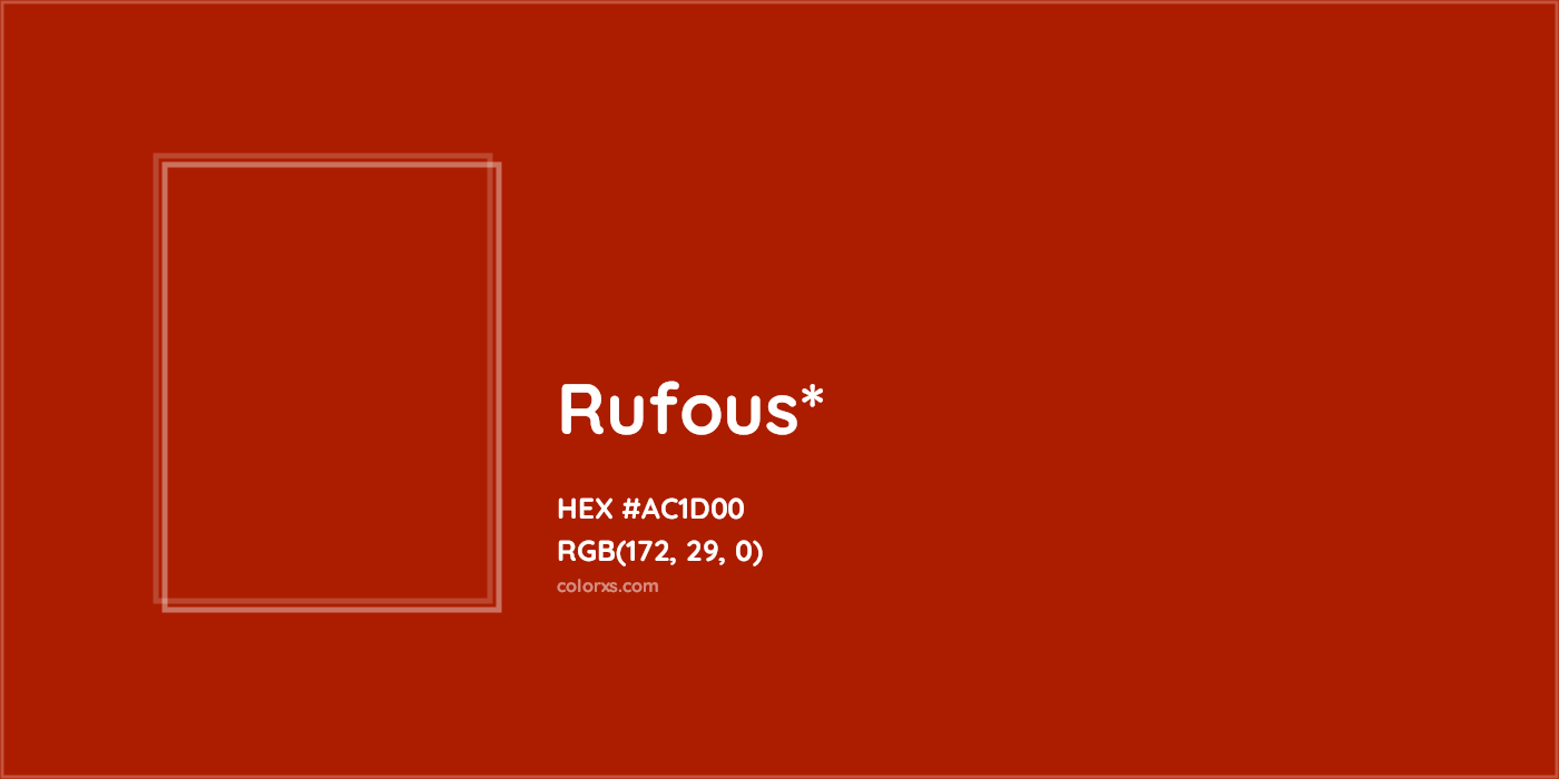 HEX #AC1D00 Color Name, Color Code, Palettes, Similar Paints, Images