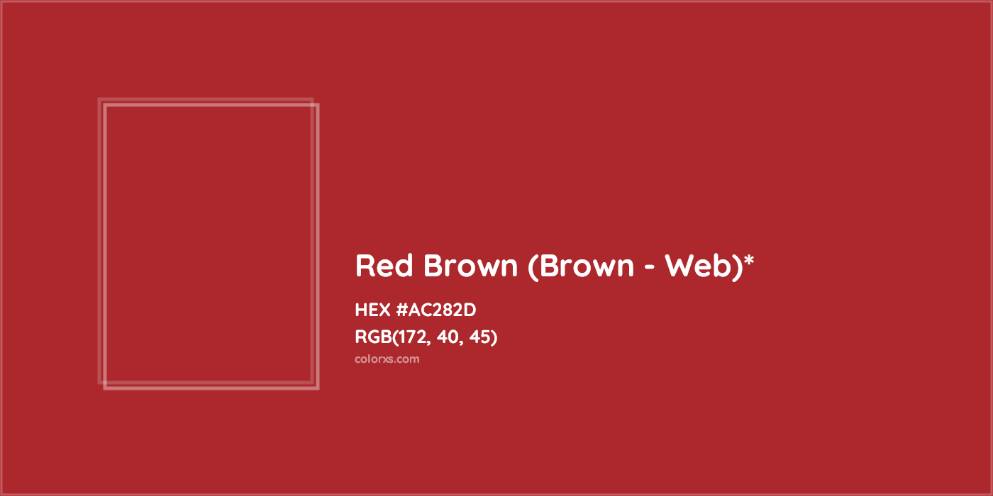 HEX #AC282D Color Name, Color Code, Palettes, Similar Paints, Images