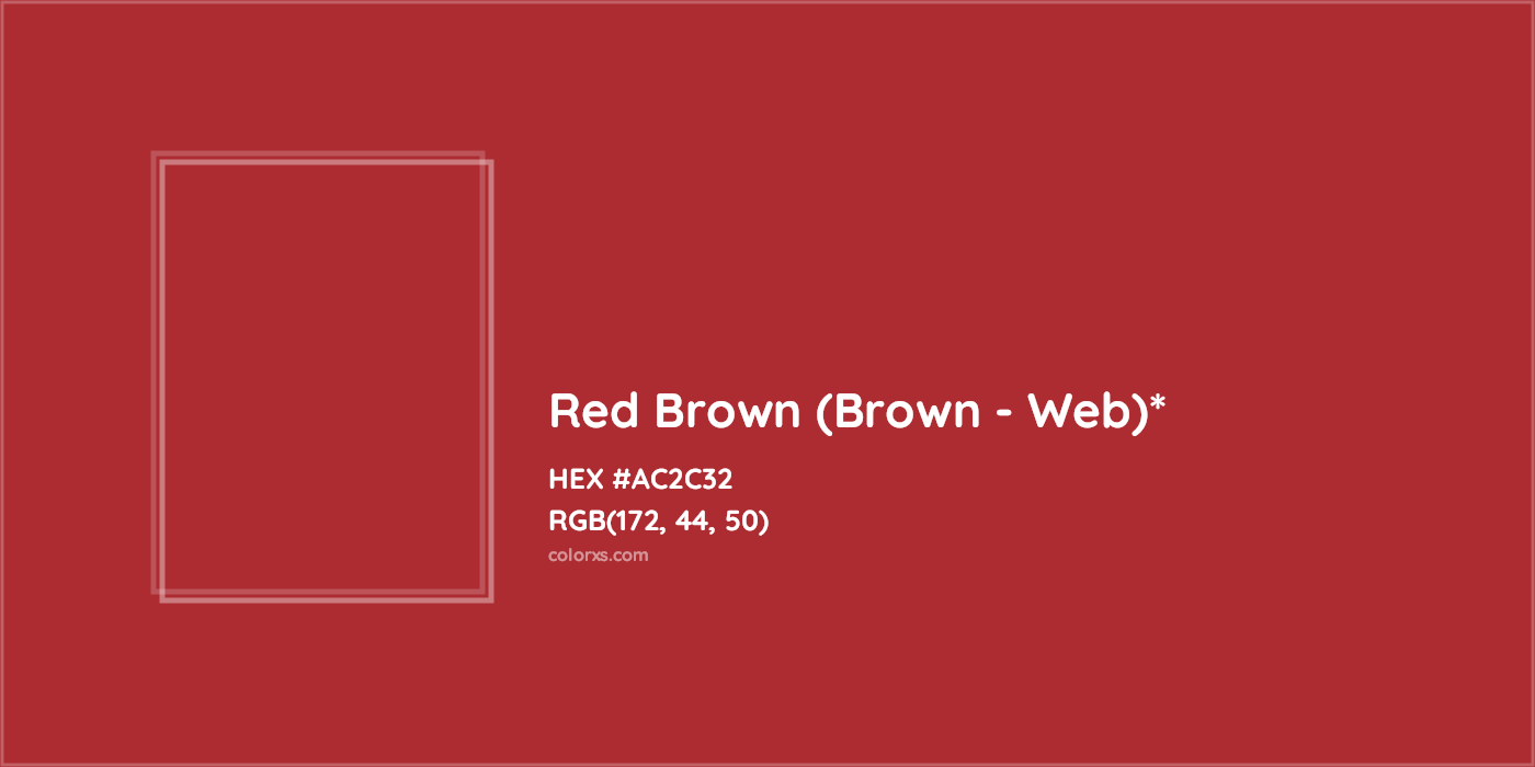HEX #AC2C32 Color Name, Color Code, Palettes, Similar Paints, Images