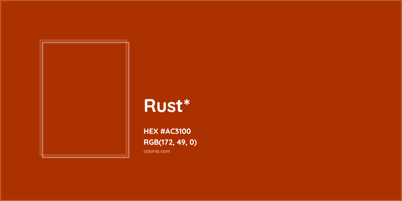 HEX #AC3100 Color Name, Color Code, Palettes, Similar Paints, Images