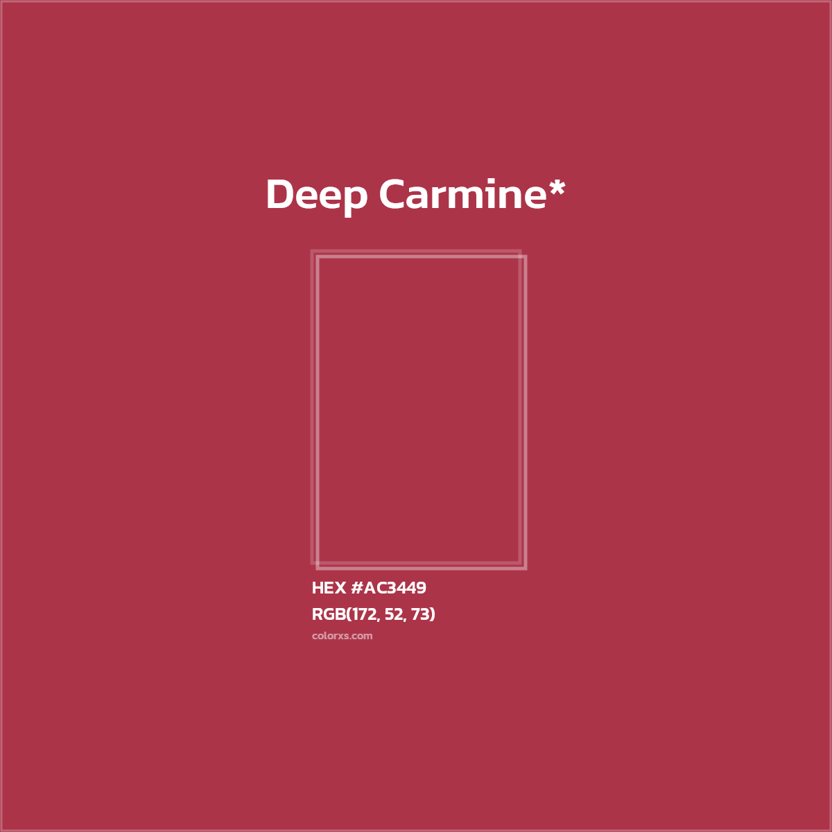 HEX #AC3449 Color Name, Color Code, Palettes, Similar Paints, Images