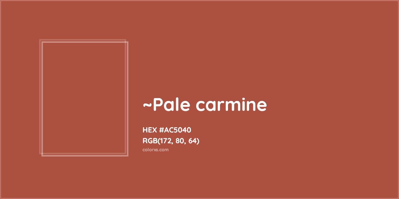 HEX #AC5040 Color Name, Color Code, Palettes, Similar Paints, Images