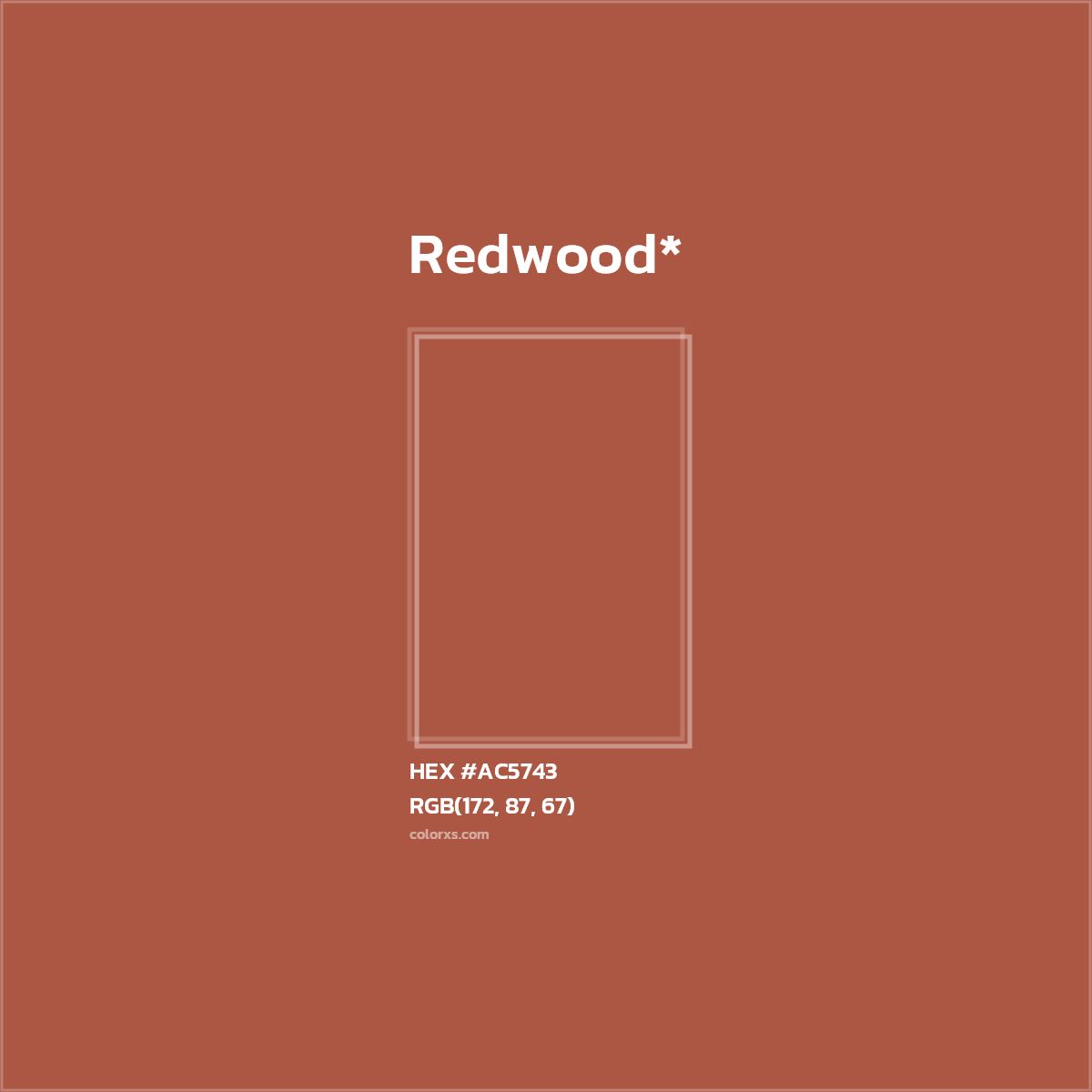 HEX #AC5743 Color Name, Color Code, Palettes, Similar Paints, Images