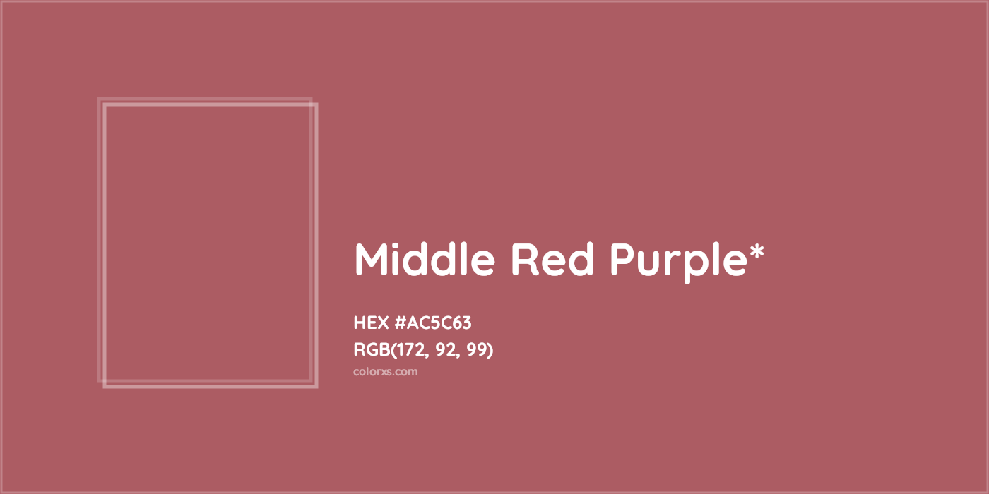 HEX #AC5C63 Color Name, Color Code, Palettes, Similar Paints, Images