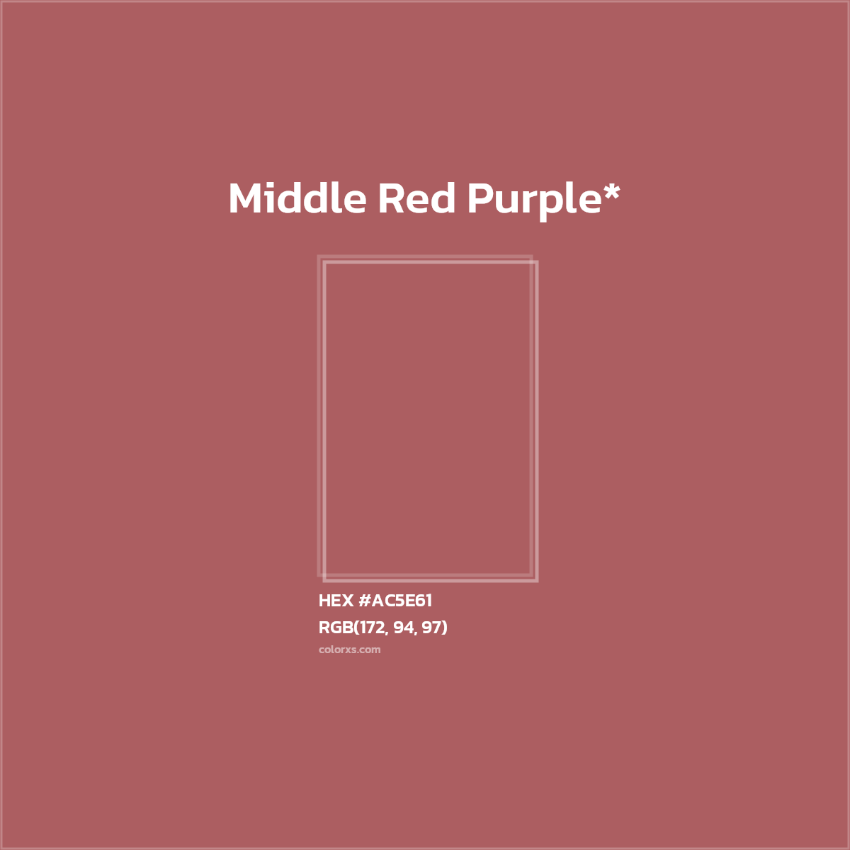 HEX #AC5E61 Color Name, Color Code, Palettes, Similar Paints, Images