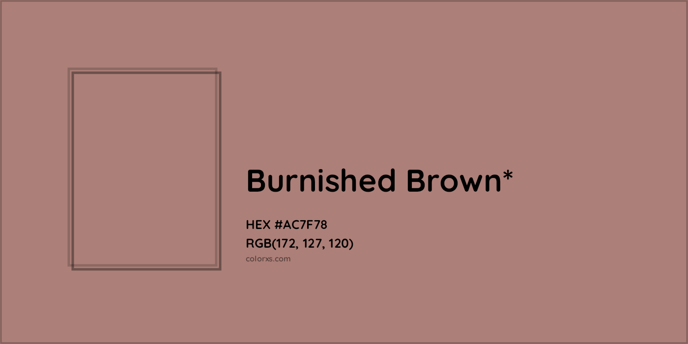 HEX #AC7F78 Color Name, Color Code, Palettes, Similar Paints, Images