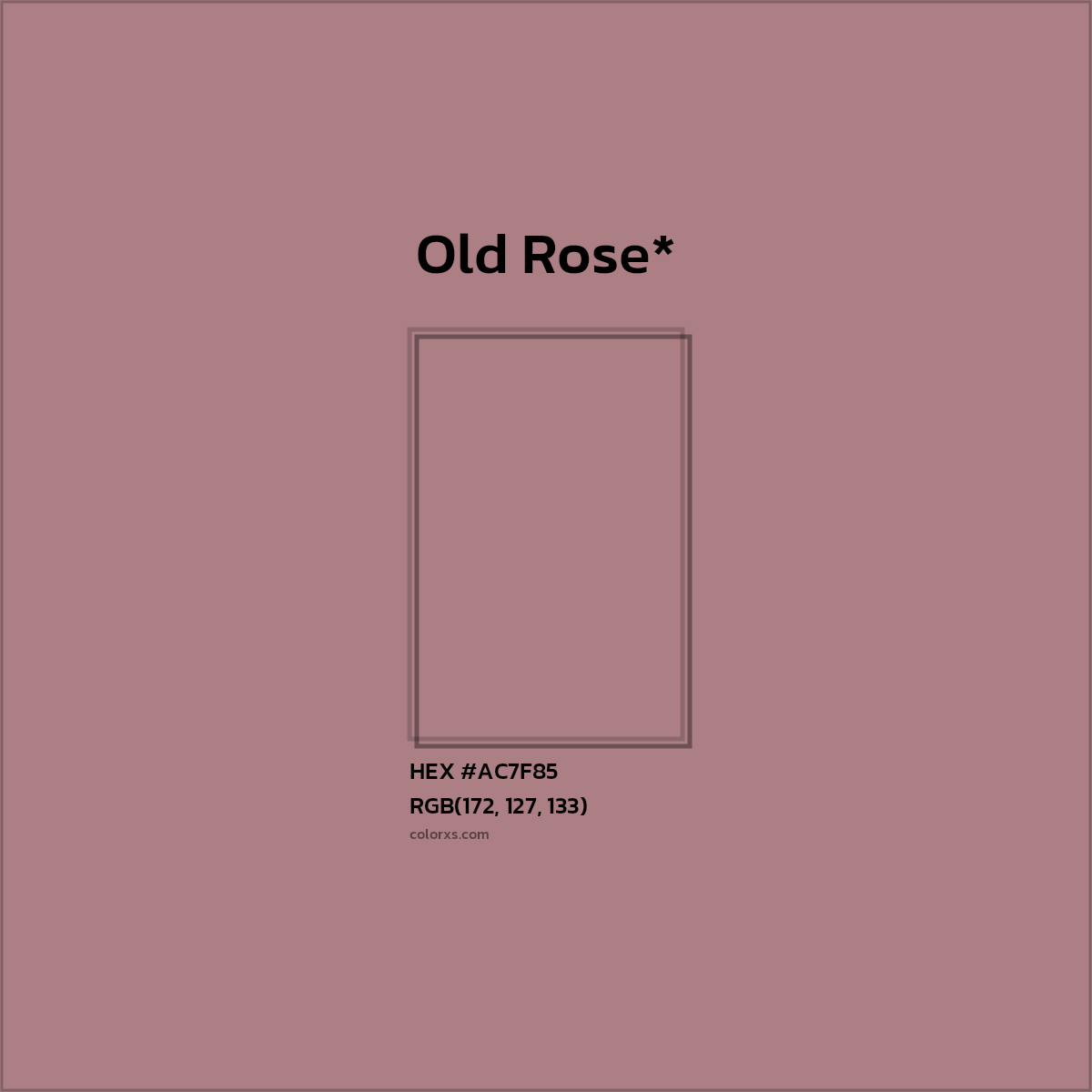 HEX #AC7F85 Color Name, Color Code, Palettes, Similar Paints, Images