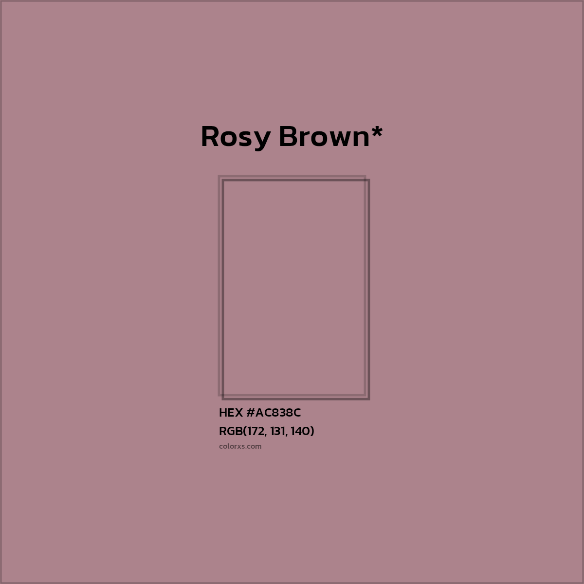 HEX #AC838C Color Name, Color Code, Palettes, Similar Paints, Images
