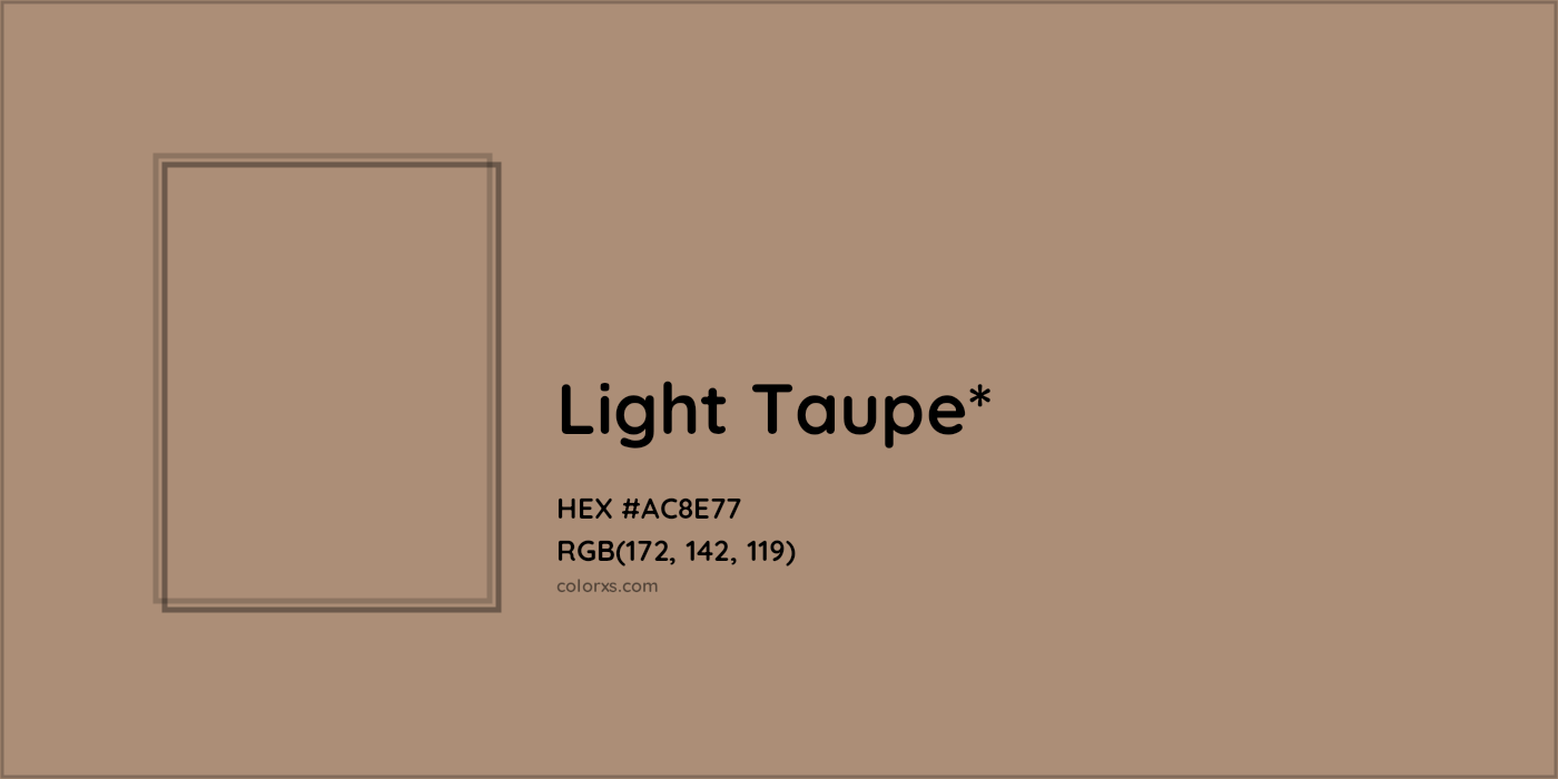 HEX #AC8E77 Color Name, Color Code, Palettes, Similar Paints, Images