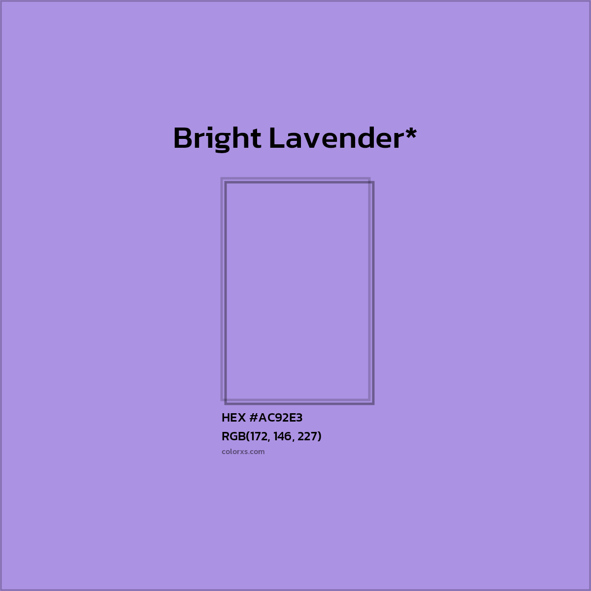 HEX #AC92E3 Color Name, Color Code, Palettes, Similar Paints, Images