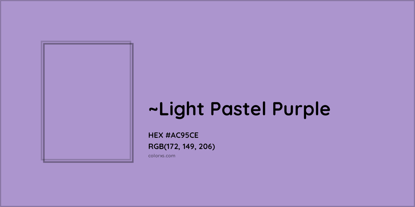 HEX #AC95CE Color Name, Color Code, Palettes, Similar Paints, Images