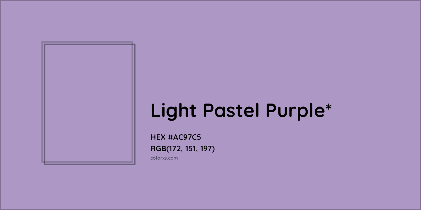 HEX #AC97C5 Color Name, Color Code, Palettes, Similar Paints, Images