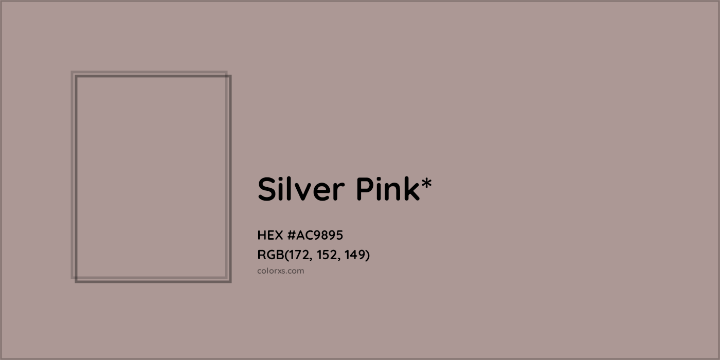 HEX #AC9895 Color Name, Color Code, Palettes, Similar Paints, Images